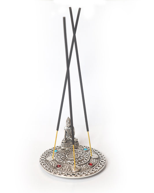 Steel Buddha Incense Holder