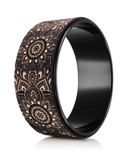 FeelGood Yoga Wheel Cork Mandala Black