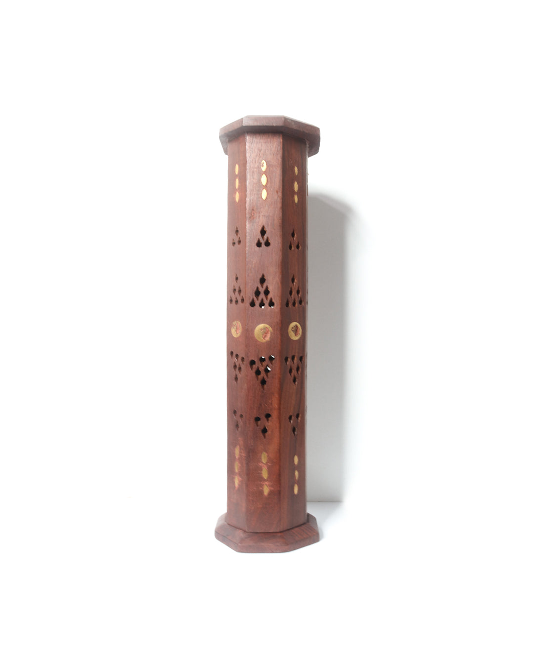 Wooden Tower Incense Holder - Round