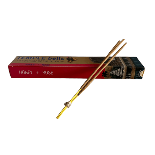 FeelGood Honey + Rose Temple Bells Incense Sticks