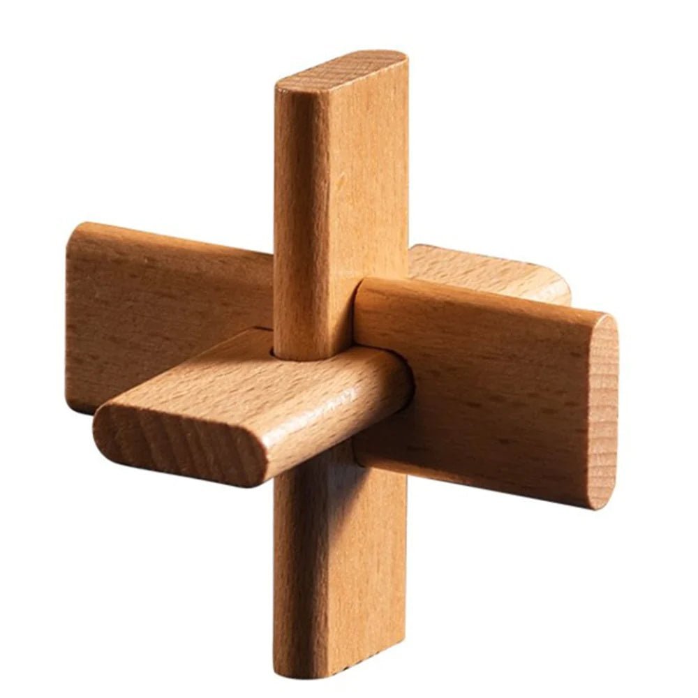 Interlocking Wooden 3D Wild Dog Brain Teasers