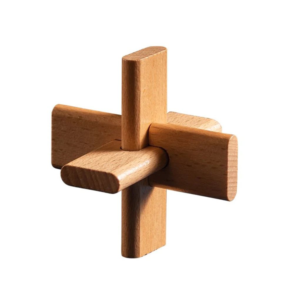 Interlocking Wooden 3D Wild Dog Brain Teasers